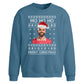 Funny Mo Ho Ho Football Fan Christmas Oversized Sweatshirt