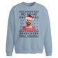 Funny Mo Ho Ho Football Fan Christmas Oversized Sweatshirt