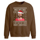 Funny Mo Ho Ho Football Fan Christmas Oversized Sweatshirt