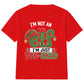 Funny Not An Elf Fun Sized Graphic Christmas Kids T-Shirt