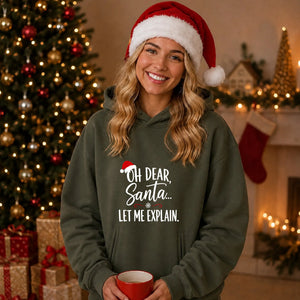 Funny Santa Quote Let Me Explain Christmas Oversized Hoodie