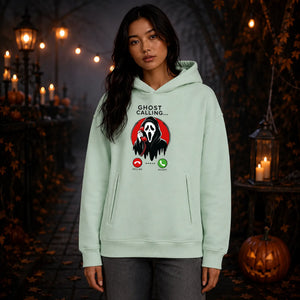 Funny phone call horror movie Halloween Oversized Hoodie