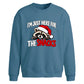 Funny raccoon snack lover Christmas Oversized Sweatshirt