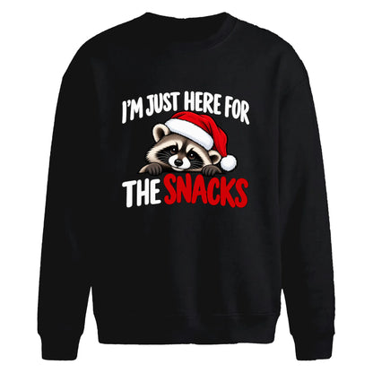 Funny raccoon snack lover Christmas Oversized Sweatshirt
