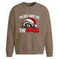 Funny raccoon snack lover Christmas Oversized Sweatshirt