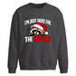 Funny raccoon snack lover Christmas Oversized Sweatshirt