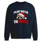 Funny raccoon snack lover Christmas Oversized Sweatshirt