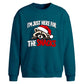 Funny raccoon snack lover Christmas Oversized Sweatshirt