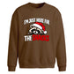 Funny raccoon snack lover Christmas Oversized Sweatshirt