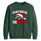 Funny raccoon snacks quote Christmas Unisex Sweatshirt