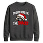 Funny raccoon snacks quote Christmas Unisex Sweatshirt