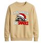 Funny raccoon snacks quote Christmas Unisex Sweatshirt