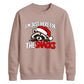 Funny raccoon snacks quote Christmas Unisex Sweatshirt
