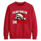 Funny raccoon snacks quote Christmas Unisex Sweatshirt