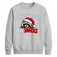 Funny raccoon snacks quote Christmas Unisex Sweatshirt