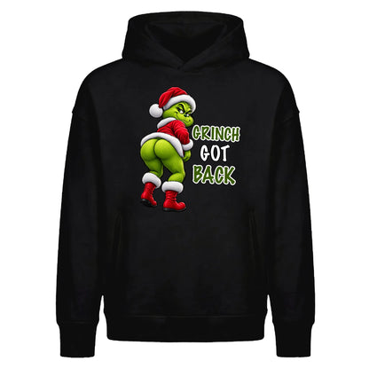 Funny rear view text graphic Christmas Oversized Hoodie