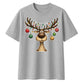 Funny Reindeer Antler Lights Christmas Oversized T-Shirt