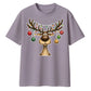 Funny Reindeer Antler Lights Christmas Oversized T-Shirt