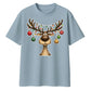 Funny Reindeer Antler Lights Christmas Oversized T-Shirt