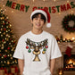 Funny Reindeer Antler Lights Christmas Oversized T-Shirt