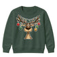 Funny Reindeer Bauble Lights Art Christmas Kids Sweatshirt