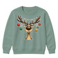 Funny Reindeer Bauble Lights Art Christmas Kids Sweatshirt
