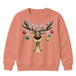 Funny Reindeer Bauble Lights Art Christmas Kids Sweatshirt