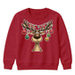 Funny Reindeer Bauble Lights Art Christmas Kids Sweatshirt