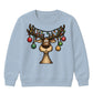Funny Reindeer Bauble Lights Art Christmas Kids Sweatshirt