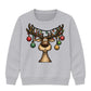 Funny Reindeer Bauble Lights Art Christmas Kids Sweatshirt