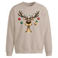 Funny Reindeer Baubles Art Christmas Oversized Sweatshirt