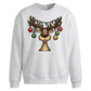 Funny Reindeer Baubles Art Christmas Oversized Sweatshirt