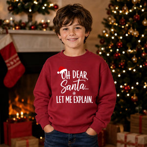 Funny Santa Let Me Explain Quote Christmas Kids Sweatshirt