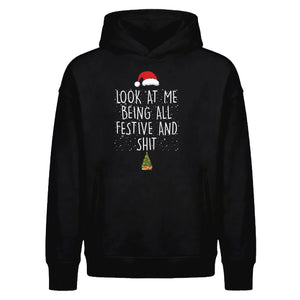 Funny Sarcastic Holiday Quote Christmas Oversized Hoodie