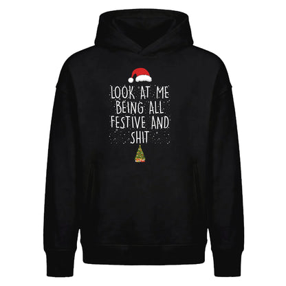 Funny Sarcastic Holiday Quote Christmas Oversized Hoodie