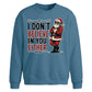 Funny Sarcastic Santa Meme Christmas Oversized Sweatshirt