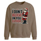 Funny Sarcastic Santa Meme Christmas Oversized Sweatshirt