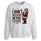 Funny Sarcastic Santa Meme Christmas Oversized Sweatshirt