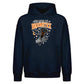 Funny skeleton hand broomstick Halloween Oversized Hoodie