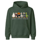Funny spooky goose character lineup Halloween Kids Hoodie