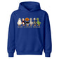 Funny spooky goose character lineup Halloween Kids Hoodie