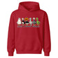 Funny spooky goose character lineup Halloween Kids Hoodie