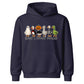 Funny spooky goose character lineup Halloween Kids Hoodie