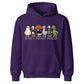 Funny spooky goose character lineup Halloween Kids Hoodie