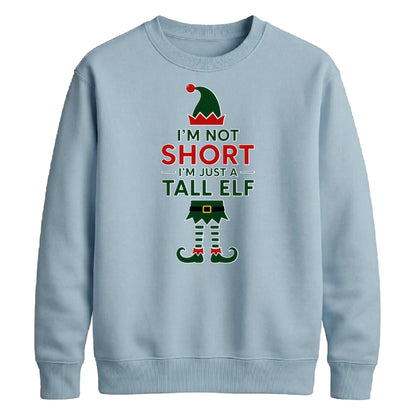 Funny Tall Elf Costume Graphic Christmas Unisex Sweatshirt