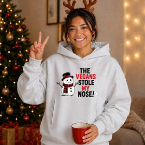 Funny Snowman Vegans Stole My Christmas Oversized Hoodie