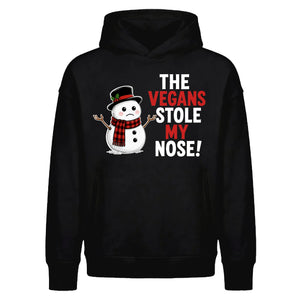 Funny Snowman Vegans Stole My Christmas Oversized Hoodie