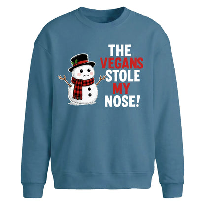 Funny Vegans Stole My Nose Christmas Oversized Sweatshirt