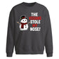 Funny Vegans Stole My Nose Christmas Oversized Sweatshirt