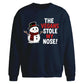 Funny Vegans Stole My Nose Christmas Oversized Sweatshirt
